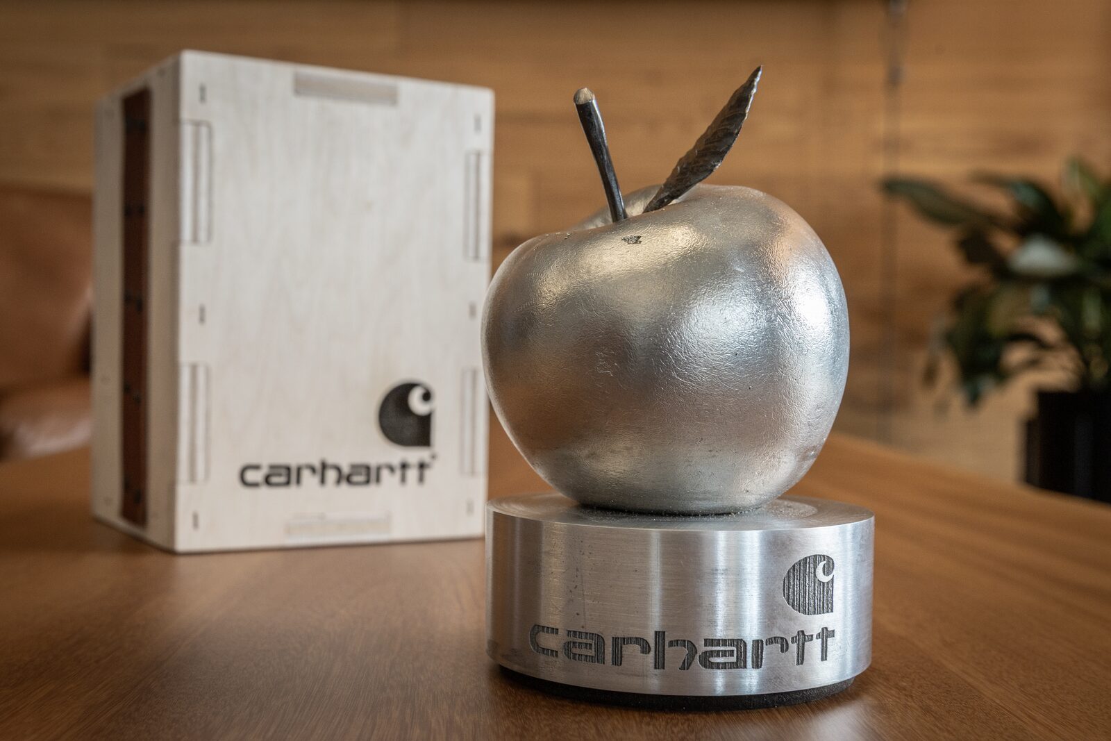 Carhartt Steel Apple Award trophy